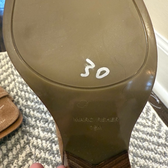 Marc Fisher Tan Heeled Boots - Picture 4 of 9